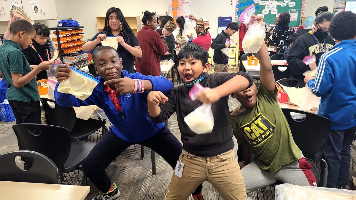 wvpltw's tweet image. My 5th graders made ice cream while observing reactions of mixing solids and liquids! Quote from student: &quot;This is the first test ever that I&apos;ve been excited to take!&quot; I love my job! #sciencetest #checkforunderstanding #preciseprodeures @WVES_Principal @PLTWorg