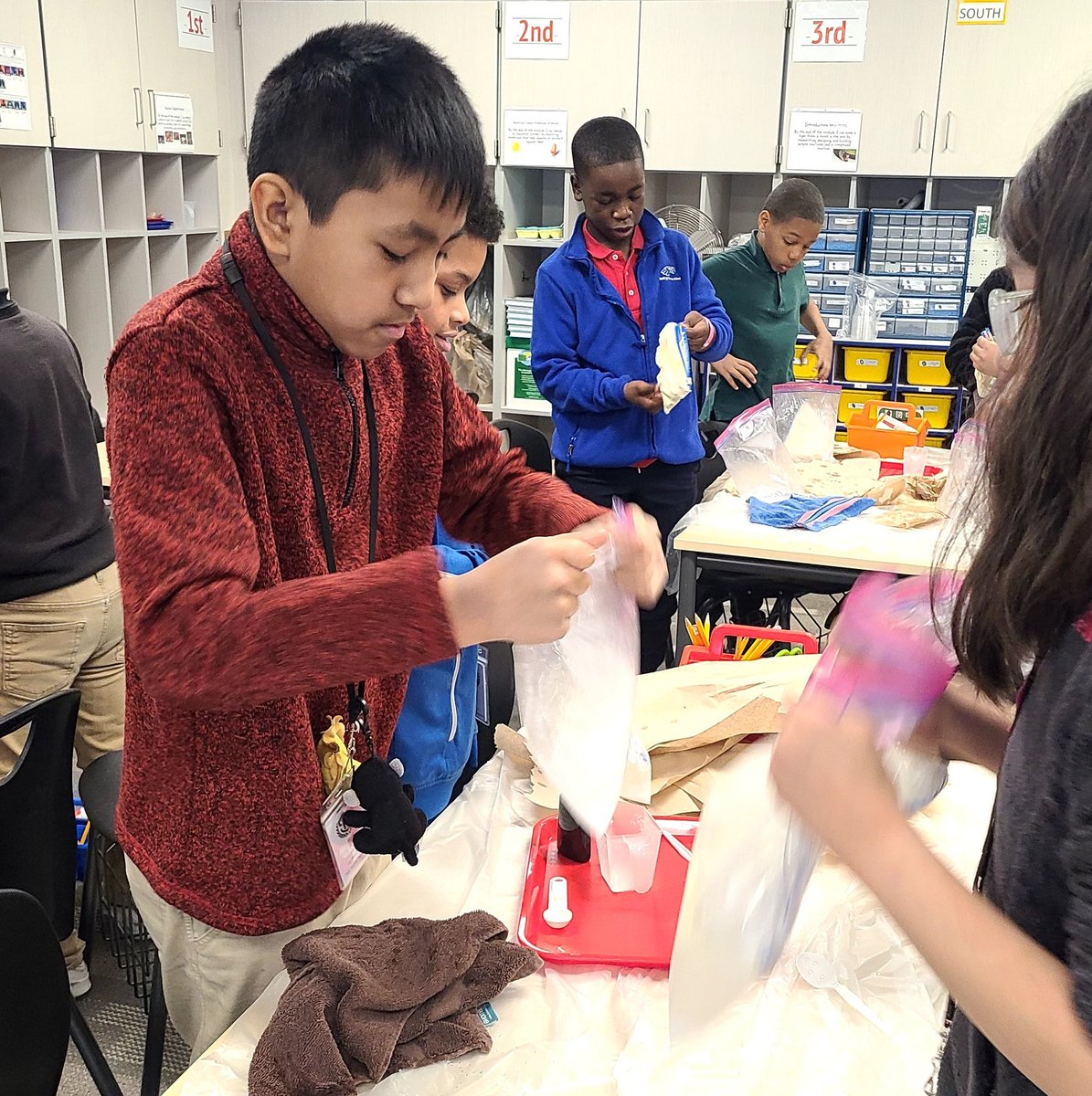 wvpltw's tweet image. My 5th graders made ice cream while observing reactions of mixing solids and liquids! Quote from student: &quot;This is the first test ever that I&apos;ve been excited to take!&quot; I love my job! #sciencetest #checkforunderstanding #preciseprodeures @WVES_Principal @PLTWorg