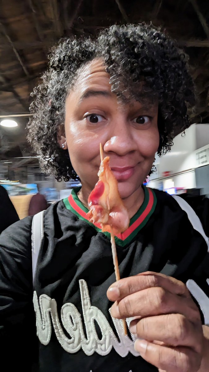 Got a bacon on a stick. 🥓🍡 #DZPhilly #CherryStreetPier #FirstFridays