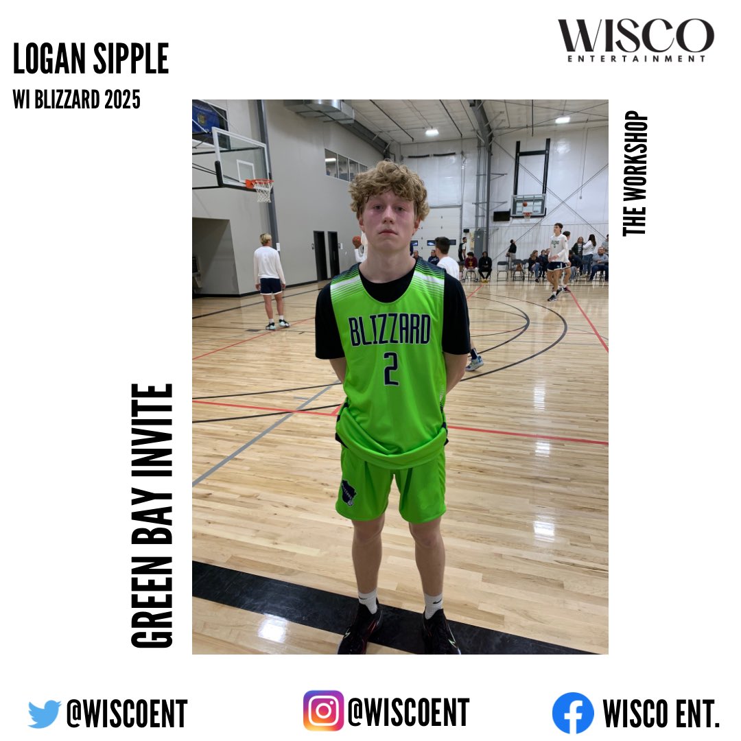 Logan Sipple (@LoganSipple_2) with great touch around the rim. Saw him run lanes well, invite contact, and finish strong getting to the rim. Expect him to make a jump for @ShawanoHoops

Sneaky hops too 👀
Treated us to a nice 2 handed slam @WIBlizzard2025 

#GBInvite #WiscoEnt