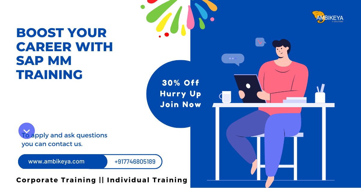 ambikeya_tech's tweet image. 💁🏻 Boost Your Career with SAP MM Training

#sapmm #ambikeya #sapmmtraining #corporatetraining #experience #management #career #resume #opportunity #sap #email #work #help #training