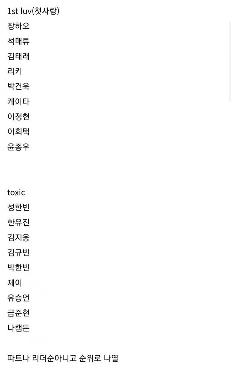pannchoa's tweet photo. **SPOILERS** 
Knets react to alleged leaked teams for Boys Planet's finale
https://t.co/CCdfRmTy6s https://t.co/cjgEOwq0Qj