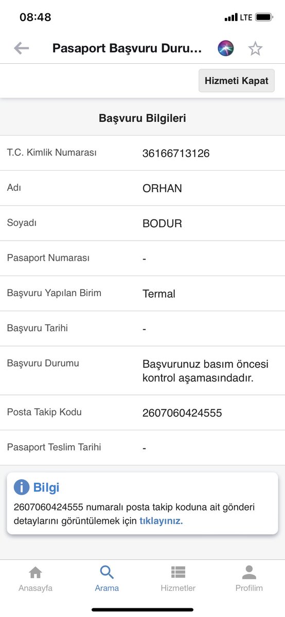 orhanbodur's tweet photo. @TCNufusDestek 31.12.2022 tarihinde başvuru yaptığım pasaport halen kontrol aşamasında görünüyor ☹️ ne zaman bana ulaşması mümkün olur. https://t.co/dAd1Vhx7Ka