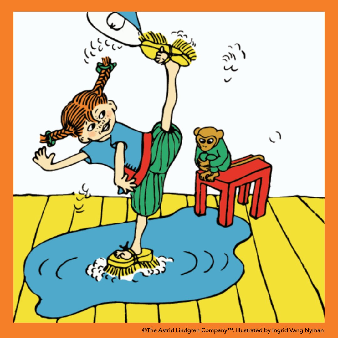 Spring cleaning is done best by putting brushes on your feet and skating across the floors, just like Pippi does! Who says cleaning needs to be boring?  🐣🧹 
#easter
