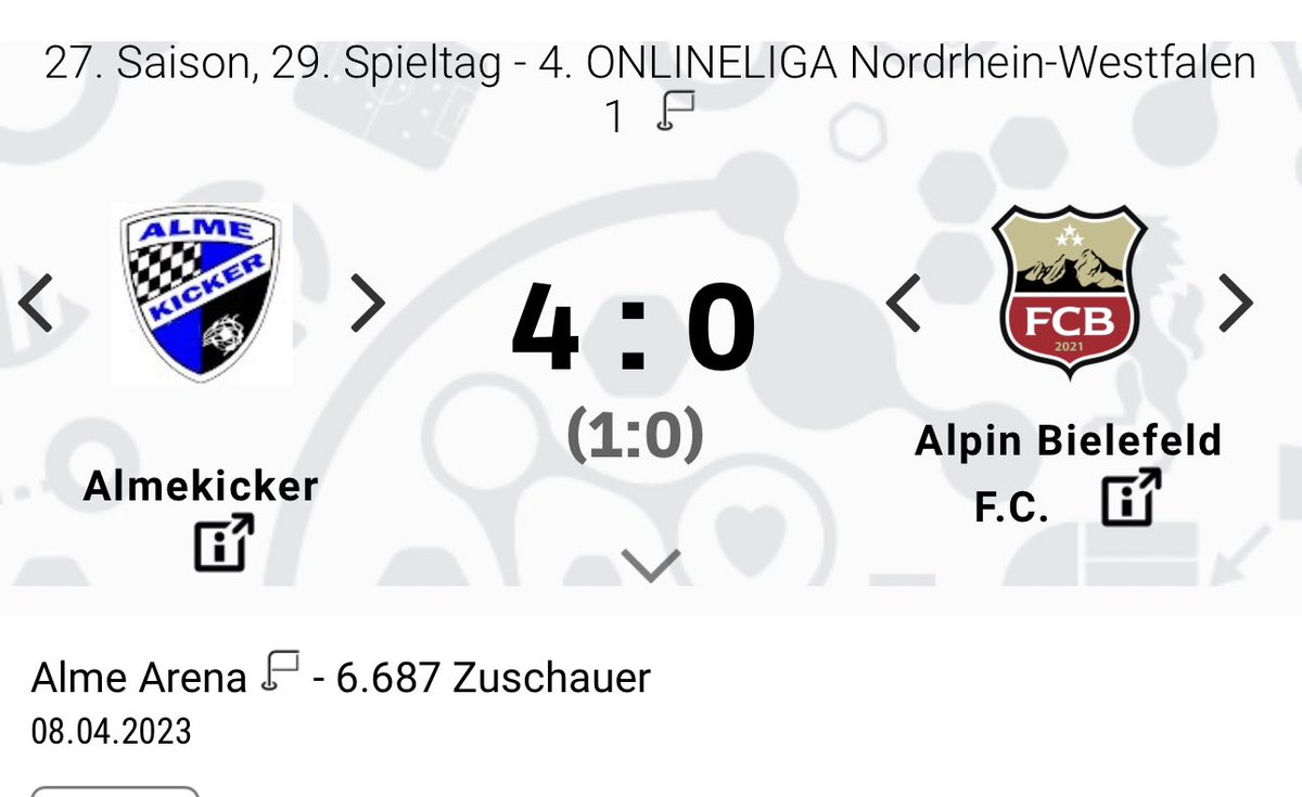 almekicker's tweet photo. Nach einem Sieg über Alpin Bielefeld haben wir wieder 7 Punkte Vorsprung auf einen Abstiegsplatz. Oben wie unten in der Tabelle bleibt es spannend. https://t.co/Qe4hIb4Jdu
