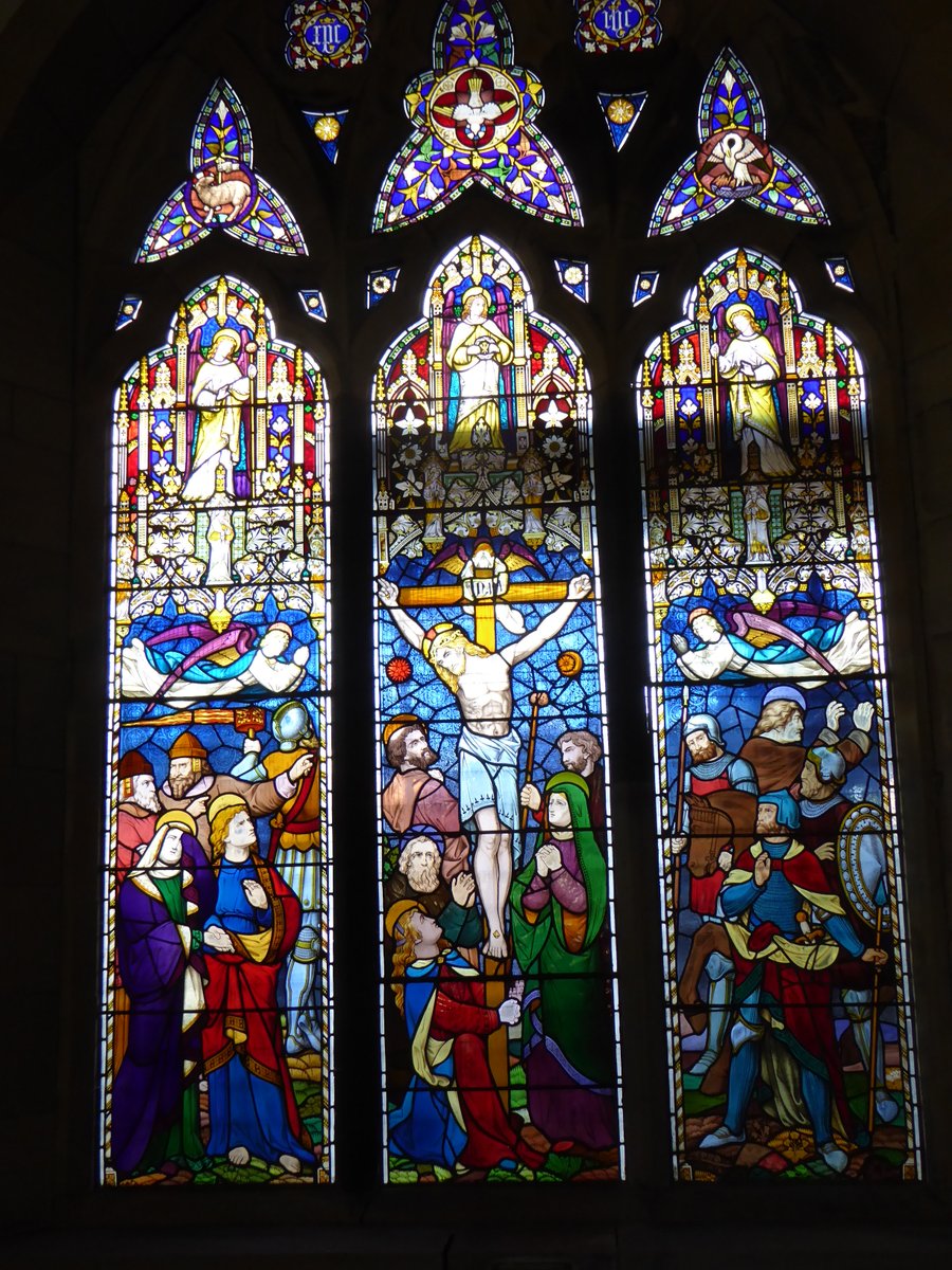 In 1905 a new east window was installed in St Mary's Church.  The old window (pictured here) was offered to the parish of All Saints in Ipswich.  This proved unsuitable and the window, depicting the crucifixion, found its way to Garrigill in Cumbria and installed there.