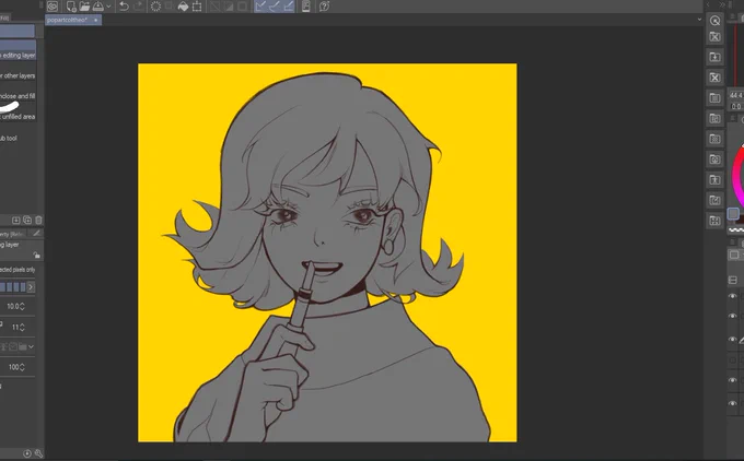havent done That One Gruelling Lineart Process in a while i just had to put all my sasussy into it [wip] 