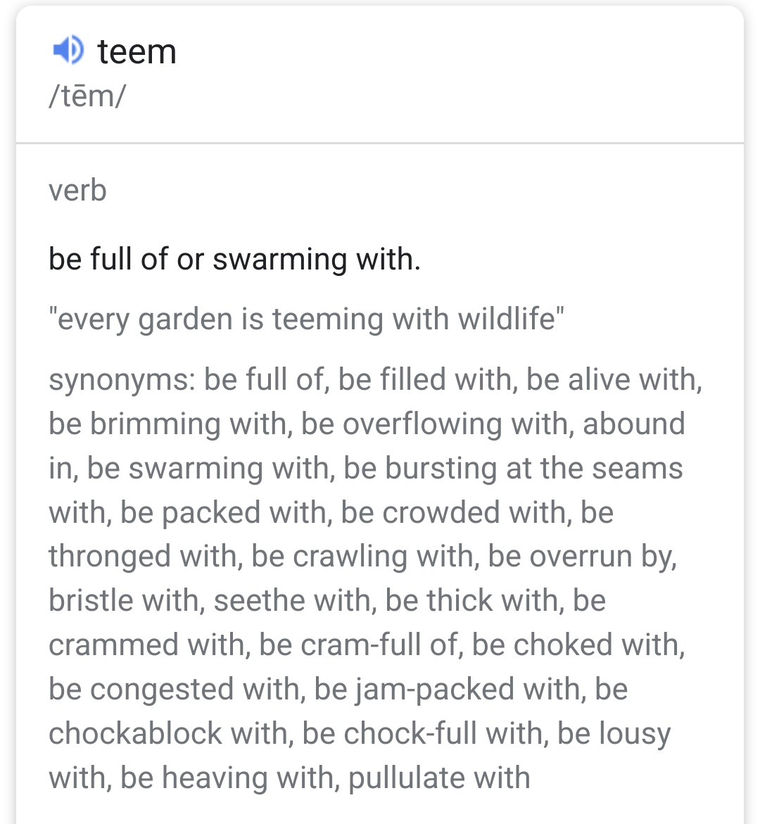EuphoricFuzion's tweet photo. @PiperDewn I believe, just for the love of linguistics, that it's "teeming"

If you're interested in this lovely word..

#teeming https://t.co/mJziyo1eV0