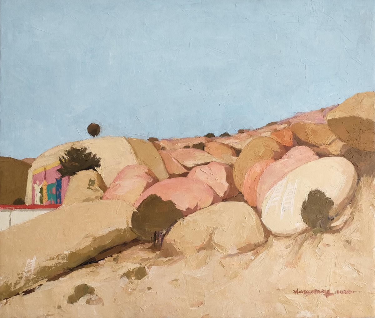 Sacred mountain，85cmX72cm，2022 #oilpainting #art #ArtistOnTwitter #artist #ArtOfTheDay