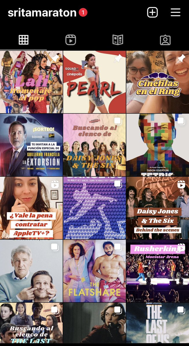 SritaMaraton's tweet photo. Vengo a presumir mi perfil de Instagram porque estoy enamorada de él 🥹 le pongo mucho amor y trabajo, y no es pecado sentirse orgulloso de uno mismo. Pasen a dar una vuelta ♥️ https://t.co/gvpzXDmmx6 series, cine y mucho delirio ✨ https://t.co/wUTkMeRjX0
