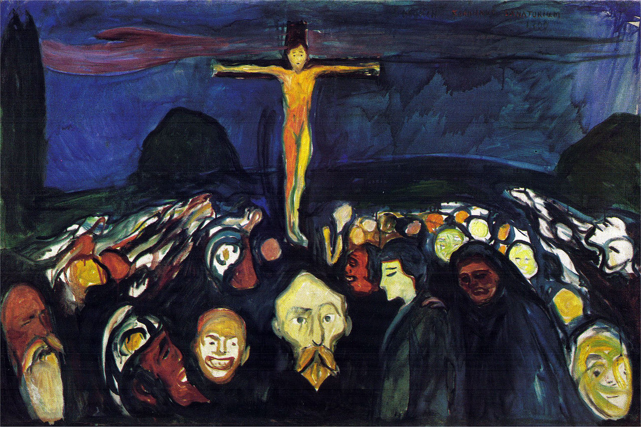 By Edvard Munch (1900) - Expressionism

Unconstrained by realism, Munch casts off modelling or depth