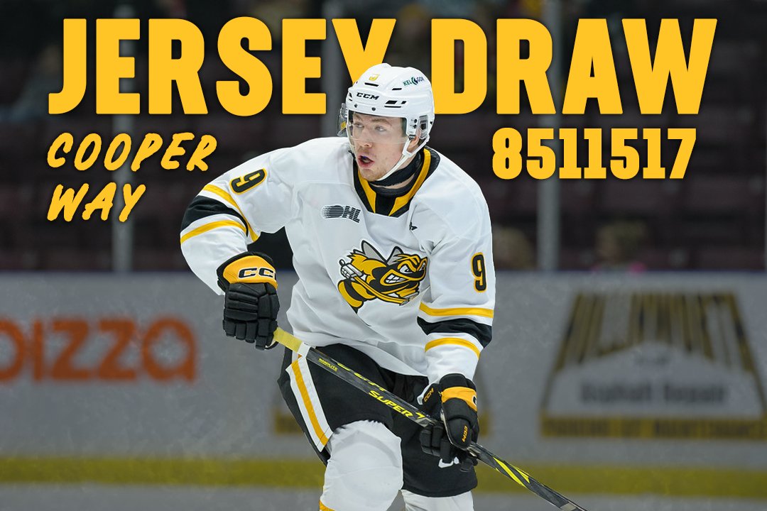 StingAssists's tweet photo. @StingHockey One lucky fan, with 8511517 as the winning number, is taking home an Autographed Game Ready Cooper Way Jersey after tonight's game!

Congratulations on your winnings! https://t.co/w3FXHHyMbl