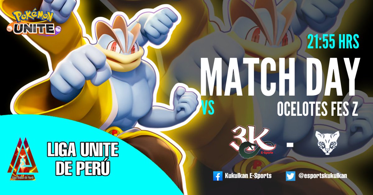 esportskukulkan's tweet photo. J3 liga unite de Perú donde nuestra escuadra kukulkan E-Sports academy lograra salir con la victoria está noche
9:55 PM (hr MEX)
#PokemonUnite #eSports #UNITEesports #GoKukulkan
@LexiiFiire
@xTheOnyx
@cesareduardour3
@Yareli84057876
@NibbsTheDragon
🐲Dany https://t.co/uvN4TVNwwB