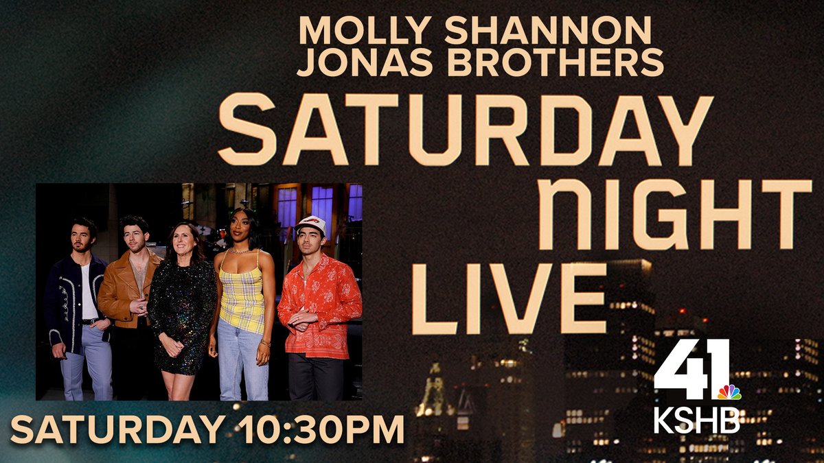 The SUPERSTAR is back on @nbcsnl this weekend! Molly Shannon hosts with musical guest the Jonas Brothers.