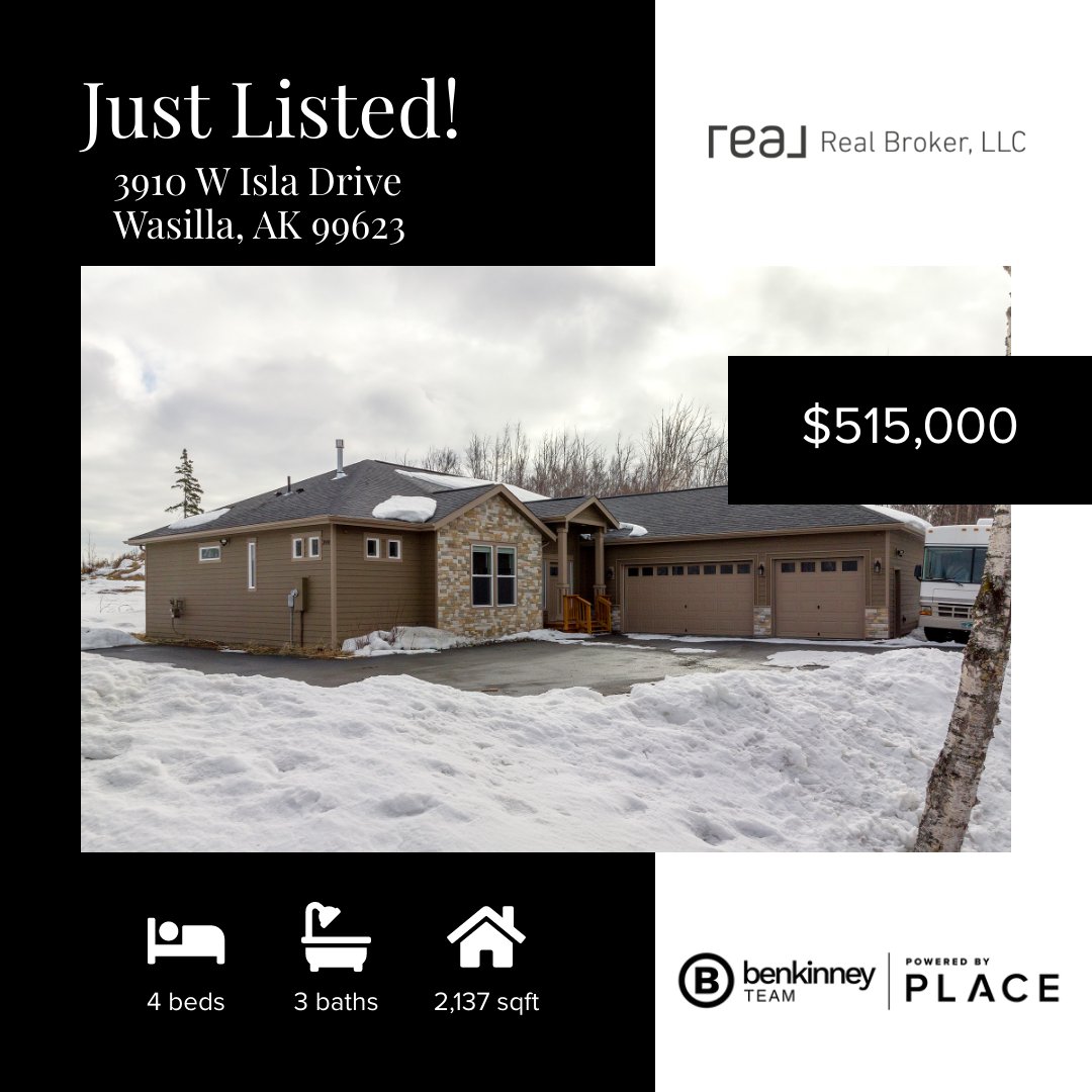 📷📷Just Listed📷📷 #benkinneyteam #alaskarealestate #newlisting #realtorlife #PlaceInc #ourhappyplace #RealBrokerLLC