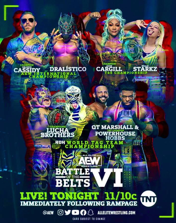 LeMainEvent's tweet photo. A reminder for Canadian folks. #AEWBOTB6 will be broadcasted live on #TSN2 after #AEWRampage https://t.co/Mha72oehhx
