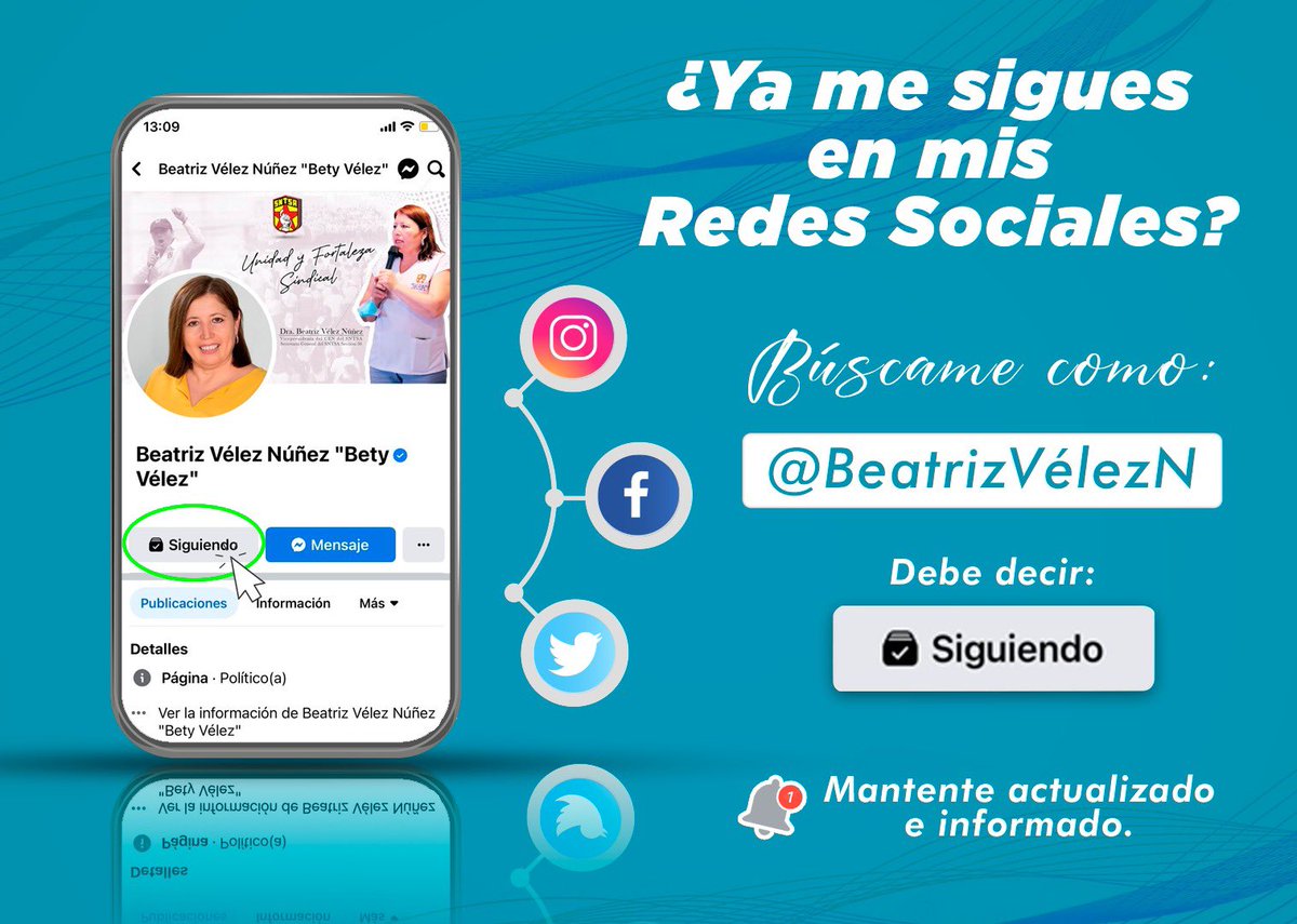 Síganme en mis redes. 
Saludos fraternos. #Sigueme