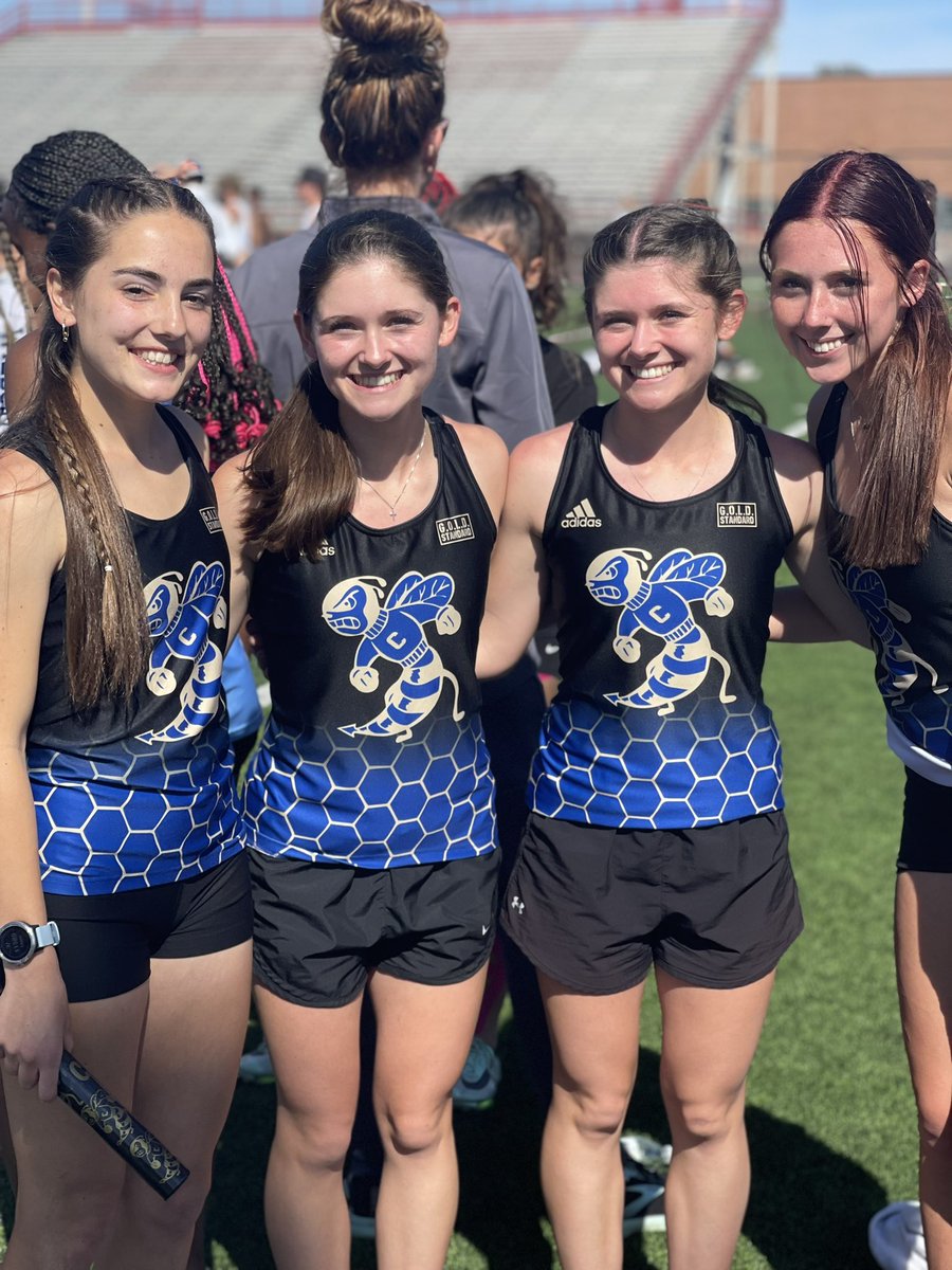 These girls are your new Choctaw Track 4x800 School Record Holders! Congrats Lauren, Hannah, McKenna &amp; Kristen! 9:51.98! #StingEm🐝🤙