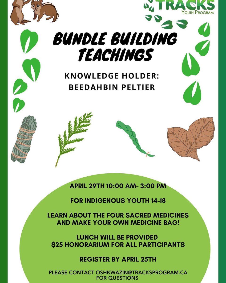 75jcb's tweet photo. Hey @KPRIndigenous @kprschools Check out this opportunity to #BuildYourBundle for Indigenous youth 14-18 years old with @TracksCamp https://t.co/eVao0PbOng