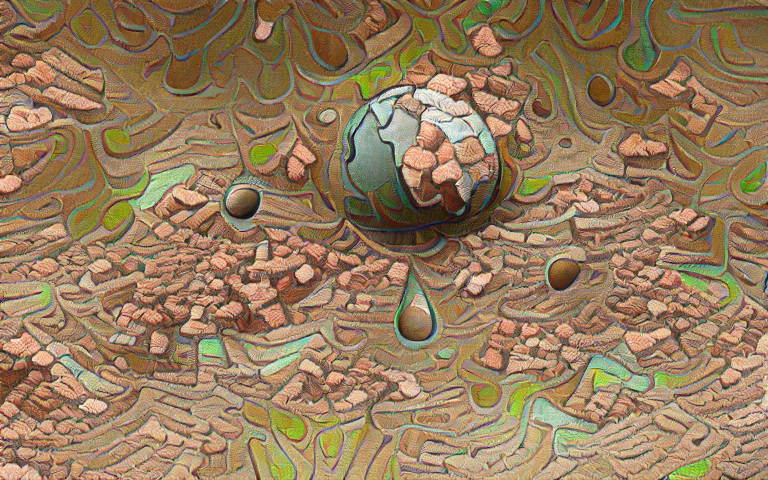 dense impermeable clay rich earth filled with granite