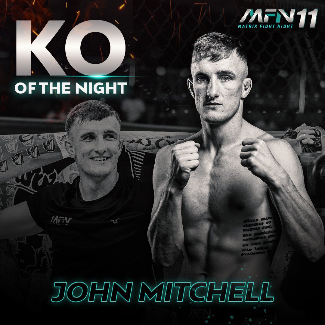 KO of the Night - 
#johnmitchell
Submission of the Night - #neerajpanghal
🔥🔥🔥
#MFN11
<a href="/mfn_mma/">Matrix Fight Night</a> 🙌🏻