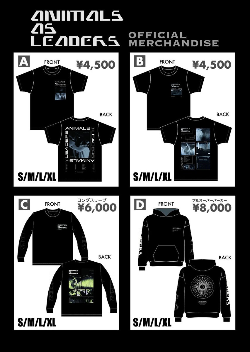 TRS_overseas's tweet photo. #generationaxe でも来日🎸
その超絶テクでaudienceを魅了した #ToshinAbasi 率いる
#animalsasleaders 🔥🔥
tour goods lineupが決定しました🔥🔥
各会場にて開場時間より販売致します。
お見逃しなく‼️🎸‼️ https://t.co/6UO7jMTHxn