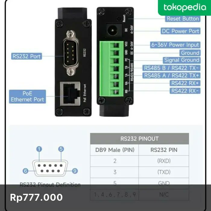 rosesana's tweet image. "Industrial Serial Server RS232/485/422 to RJ45 PO Ethernet" 
buff.ly/3Jsnpr1

#serialserver