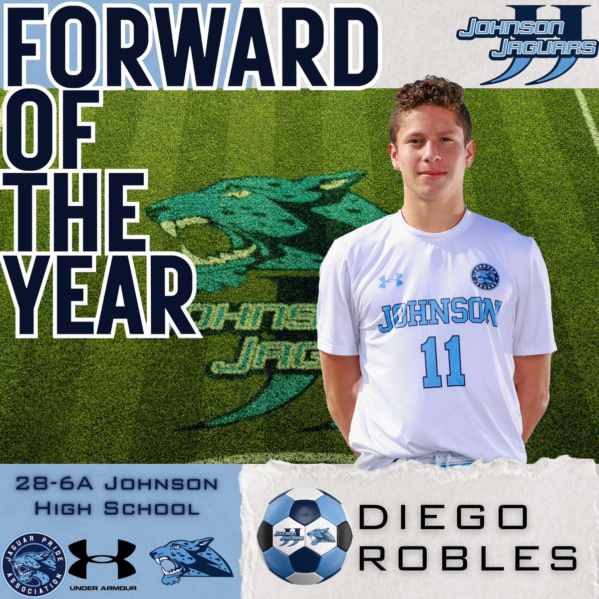 JJ Mens Soccer (@jjmenssoccer) on Twitter photo With 33 goals 12 assists here is your 28-6A forward of the year Diego Robles! In our opinion best forward in the State! So well deserved l! <a href="/JPApride/">Jaguar Pride Association</a> With 33 goals 12 assists here is your 28-6A forward of the year Diego Robles! In our opinion best forward in the State! So well deserved l! <a href="/JPApride/">Jaguar Pride Association</a>