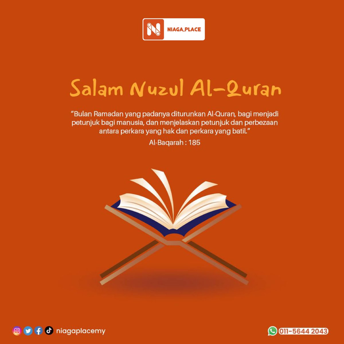 NiagaPlaceMY's tweet photo. 🌙 Salam Nuzul Al-Quran🌙 https://t.co/hik5Kz0EOH