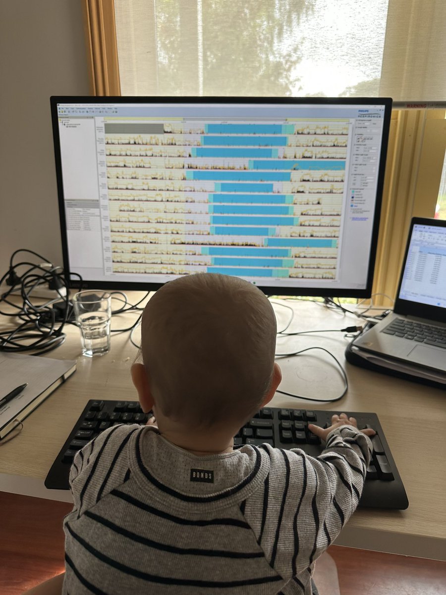 esfitz24's tweet photo. My new research assistant isn’t being very cooperative. He has a very poor attention span and cries constantly. https://t.co/YKUpXLckgn