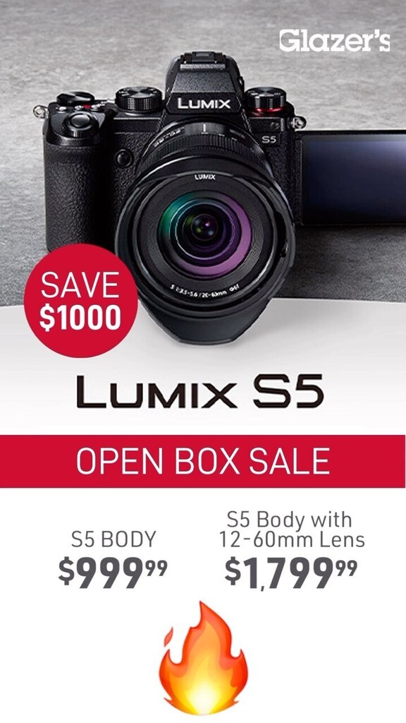 OPEN BOX special right now on the Panasonic Lumix S5, receive a $1,000 off. Get it while you can, limited stock available!!

Check out the video here: ift.tt/CKbN4ty