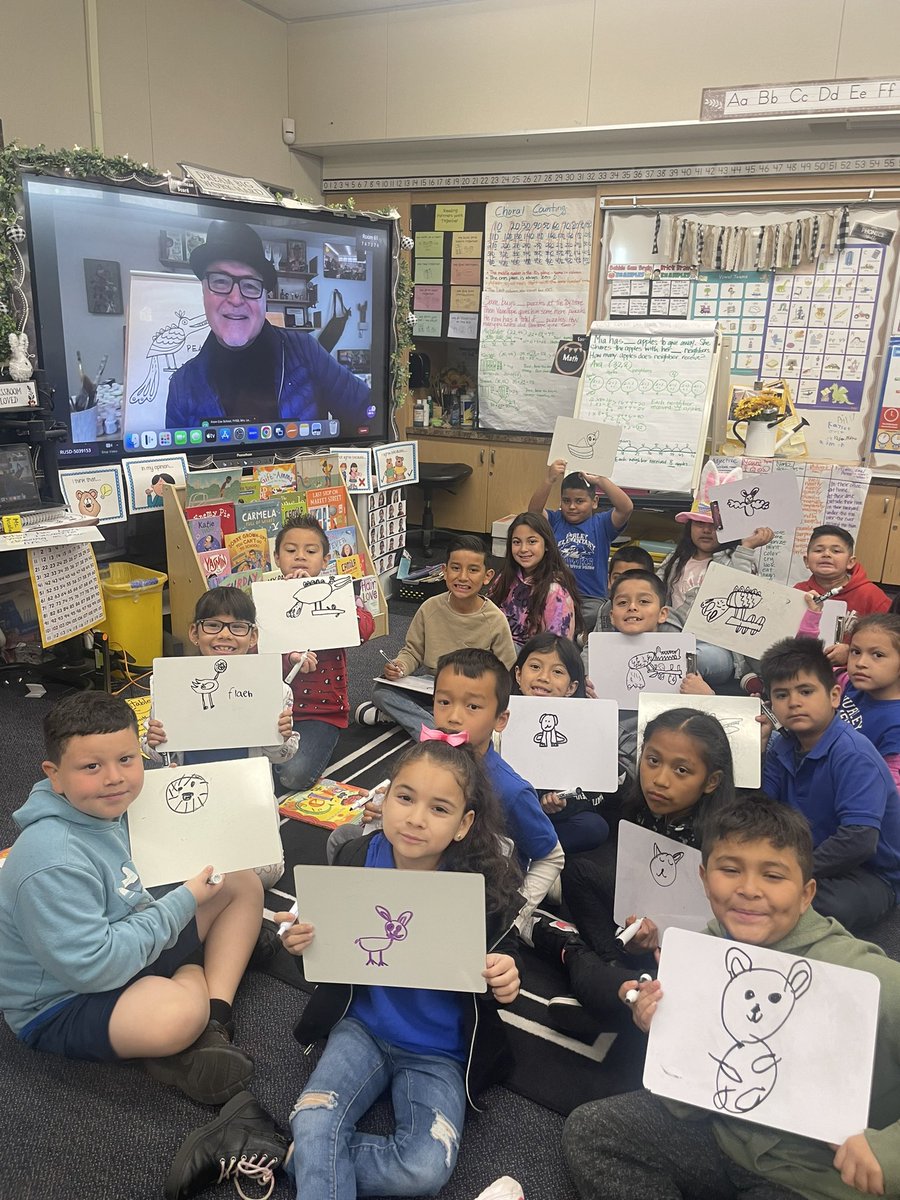 My students absolutely loved learning about @rafaellopezart and drawing with him!!! Your art is truly amazing Rafael! 🙌🏼 We are inspired by your story and magical moments! Thank you <a href="/CotsenAoT/">ART of TEACHING</a> for this great opportunity!! @HawkPride535 <a href="/RowlandSchools/">Rowland Schools</a>