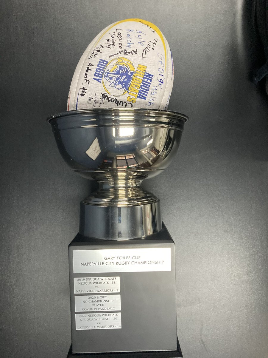 Varsity with the W tonight 34-17 in Naperville City Championship and Gary Foiles Cup will stay South another year!! Tries to Zach Lindley Andrew Cohen Hayden Foley Matt Chevalier (3) game ball to Hayden Foley!! <a href="/NeuquaValley/">Neuqua Valley High School</a>