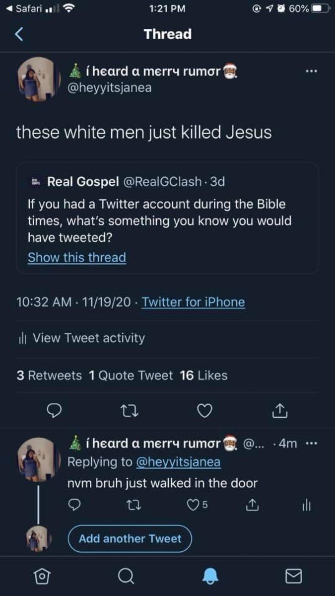 heyyitsjanea's tweet photo. in honor of good friday, a joke that took me 3 days to tell https://t.co/xpJ4YQIwUf