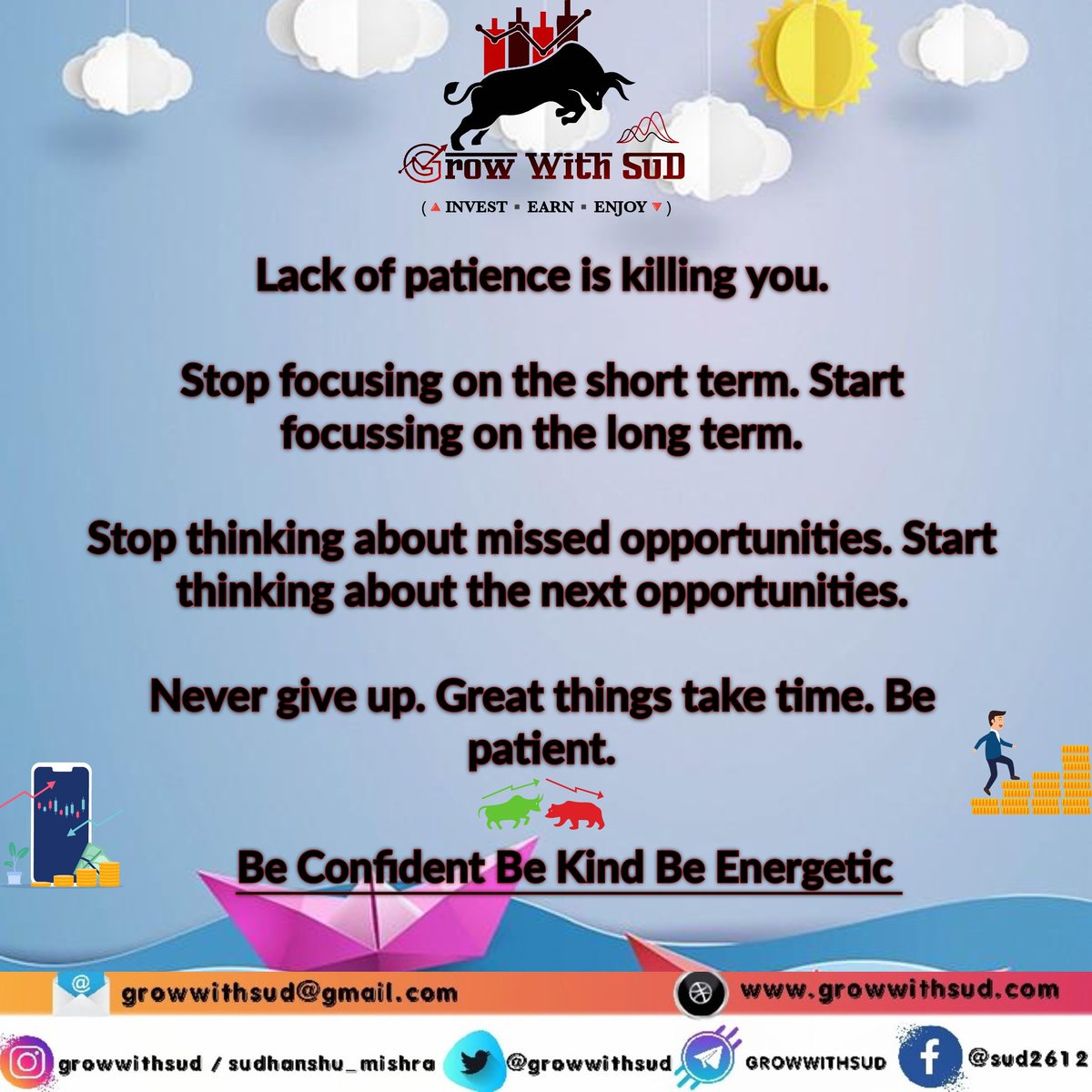 growwithsud's tweet photo. 𝗜𝗻 𝗧𝗿𝗮𝗱𝗶𝗻𝗴 𝗶𝗳 𝘂 𝗱𝗼𝗻'𝘁 𝗵𝗮𝘃𝗲 𝗽𝗮𝘁𝗶𝗲𝗻𝗰𝗲, 𝘂 𝘄𝗮𝗻𝘁 𝘁𝗼 𝗯𝗲 𝗮 𝗺𝗶𝗹𝗹𝗶𝗼𝗻𝗮𝗶𝗿𝗲 𝗮𝘀 𝘀𝗼𝗼𝗻 𝗮𝘀 𝗽𝗼𝘀𝘀𝗶𝗯𝗹𝗲,
𝘁𝗵𝗲𝗻 𝘂 𝗿 𝗮𝘁 𝘄𝗿𝗼𝗻𝗴 𝗽𝗹𝗮𝗰𝗲...
𝗯𝗰𝘇 𝗵𝗲𝗿𝗲 𝘂 𝗵𝗮𝘃𝗲 𝘁𝗼 𝗳𝗮𝗰𝗲 𝘀𝗼 𝗺𝗮𝗻𝘆 𝗹𝗼𝘀𝘀𝗲𝘀 𝗶𝗳 𝘂 𝗿𝗲𝗮𝗹𝗹𝘆 𝘄𝗮𝗻𝘁 𝘁𝗼 𝗯𝗲 𝗮 𝘀𝘂𝗰𝗰𝗲𝘀𝘀𝗳𝘂𝗹 𝘁𝗿𝗮𝗱𝗲𝗿.��
𝗜𝘁'𝘀 𝗮 𝗵𝗮𝗿𝗱 𝘁𝗿𝘂𝘁𝗵🔥
#growwithsud #sudhanshumishra #StockMarket #Trader #weekendvibes