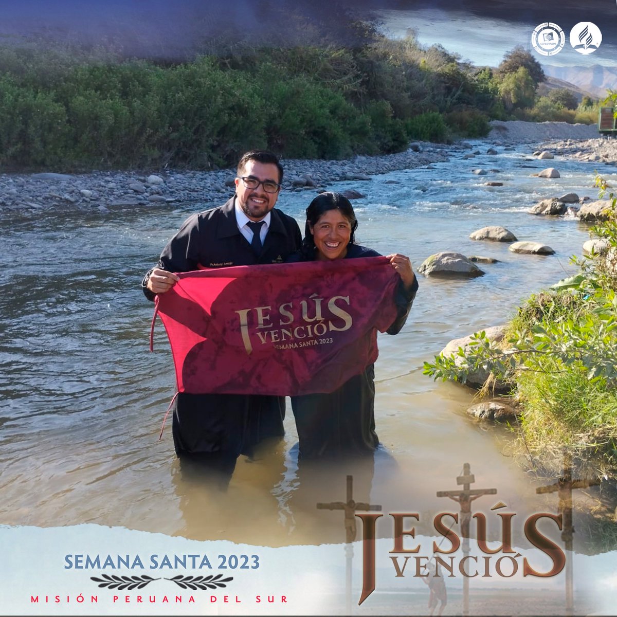 Hoy durante el día y la noche hemos vivido momentos del todo especial y es que en templos, colegios, parques y casas; piscinas, ríos y hasta en el mar, muchas personas entregaron su vida a Cristo y reconocen que #JesúsVenció.  🙏🙏🙏 #SemanaSanta #MPS <a href="/EnzoChavez/">Enzo Chávez</a> <a href="/DanielVillarE/">Daniel Villar</a>