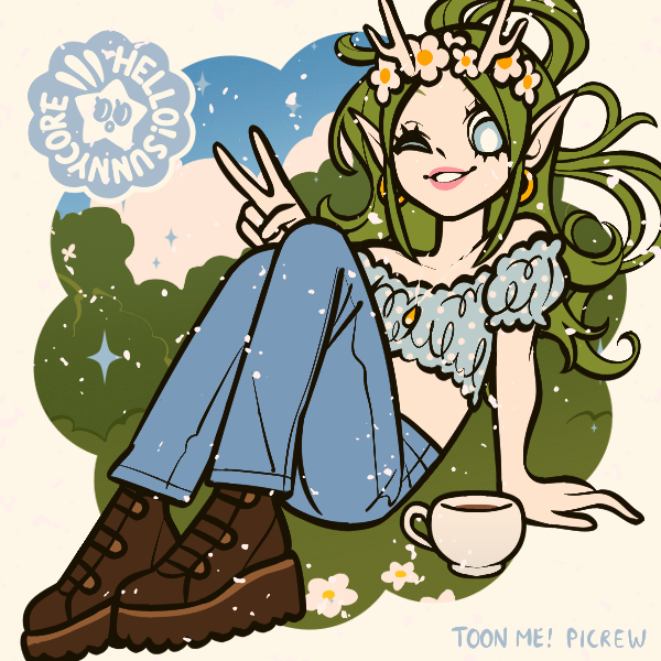 New cutest picrew hello??? ✨🍵🌼

#VTuber #Mintlunart