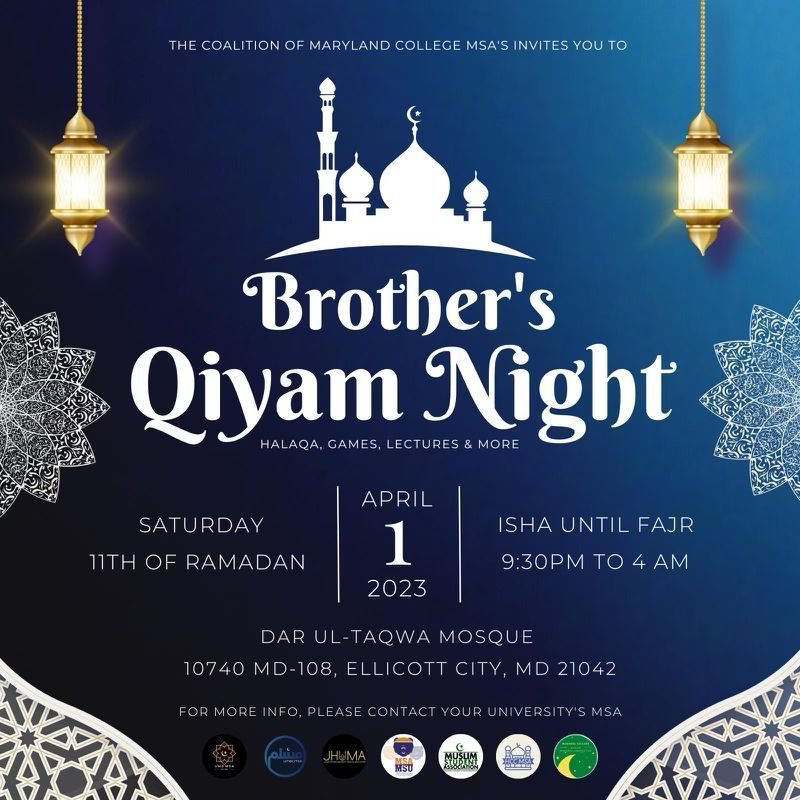 Happening tomorrow-Saturday- at Dar Al Taqwa. Calling all the young brothers.