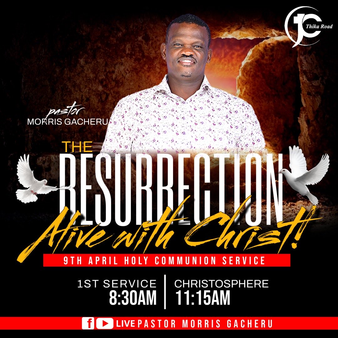 prmorrisgacheru's tweet photo. As we climax the Jesus Conference we welcome you to our church service tomorrow. Follow and subscribe to all our social media platform for much more. 
⁦@JccThikaRd⁩
#TheResurrection
#JesusConference
#WePreachChrist https://t.co/fOZJqJYg8A