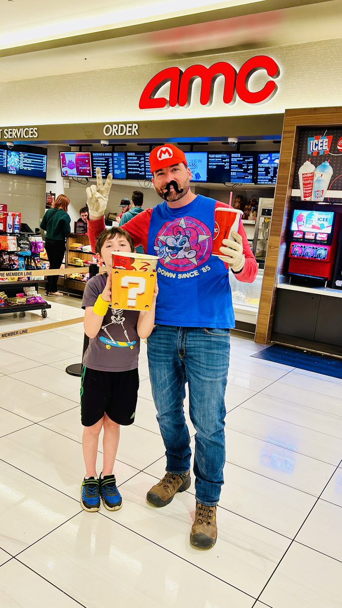 JAK__KIDD's tweet photo. Guess where we were?
#atAmc #SuperMarioBrosMovie
#SuperMarioMovie #AMCPopcorn #powerup #AmcFamily #ShareAmc #ItsAMe #ItsAMC #Ape #Apes #AMCAPES #AMC #Family #Movies #Nintendo @NintendoAmerica @AMCTheatres @supermariomovie #AMCPerfectlyPopcorn #AMCNOTLEAVING 🦍🍿🦍 https://t.co/uCMxw1o3CA