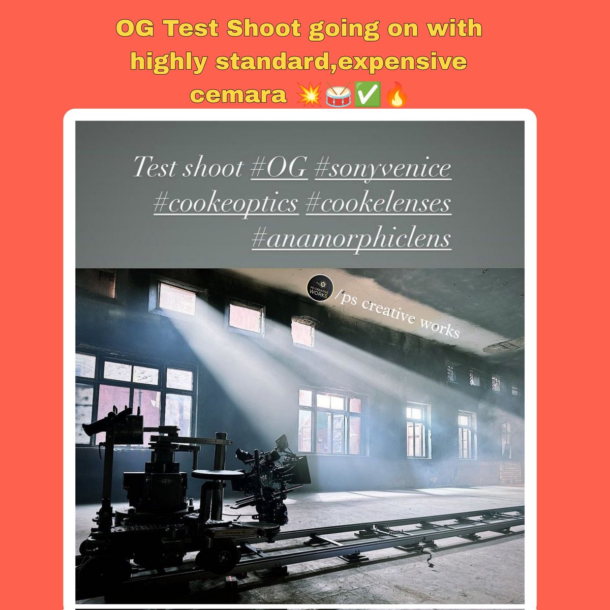 OG Test Shoot going on with highly standard,expensive cemara 💥🥁✅🔥

#og #pawankalyan #sujeeth #sahoo #dop #mumbai #pspk #pspk28  @sujeethsign @DVVMovies @dop007