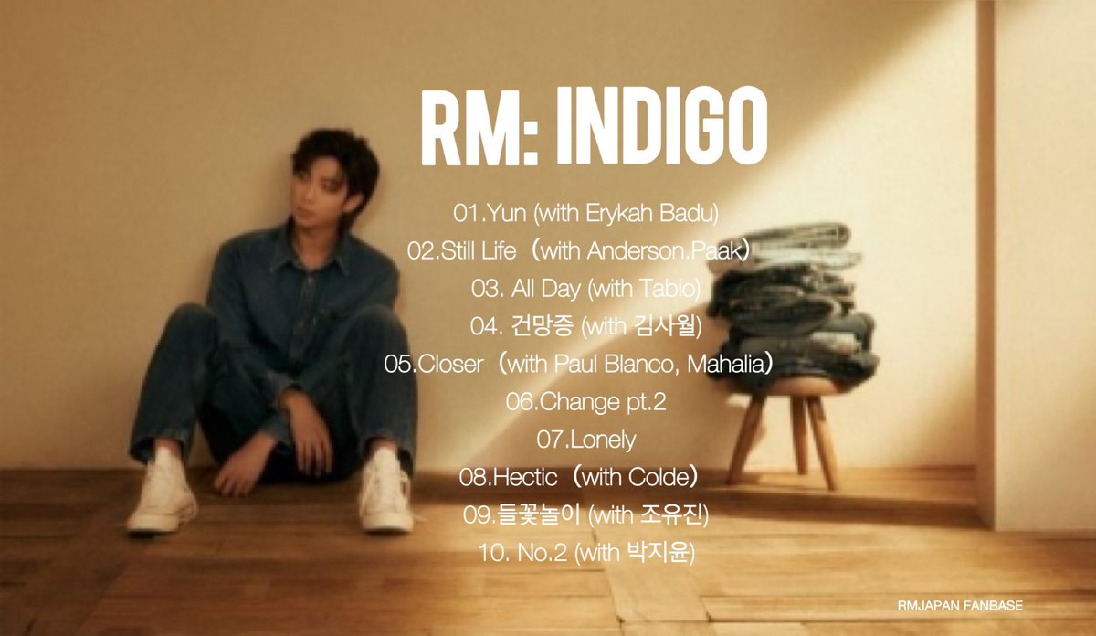 teamRM_Jp's tweet photo. 🎧#RM streaming
お昼のストリーミングをお願いします。
こうして残してくれる沢山の素晴らしい
音楽を聴きながら、改めて1日1日
共に過ごせる時間を大切にしたいですね✨
今日の皆さんの気分はどの曲ですか?
リプにストリーミングのキャプチャをお待ちしています💙
#IIndigo #방탄소년단RM https://t.co/XuhktaJQKm