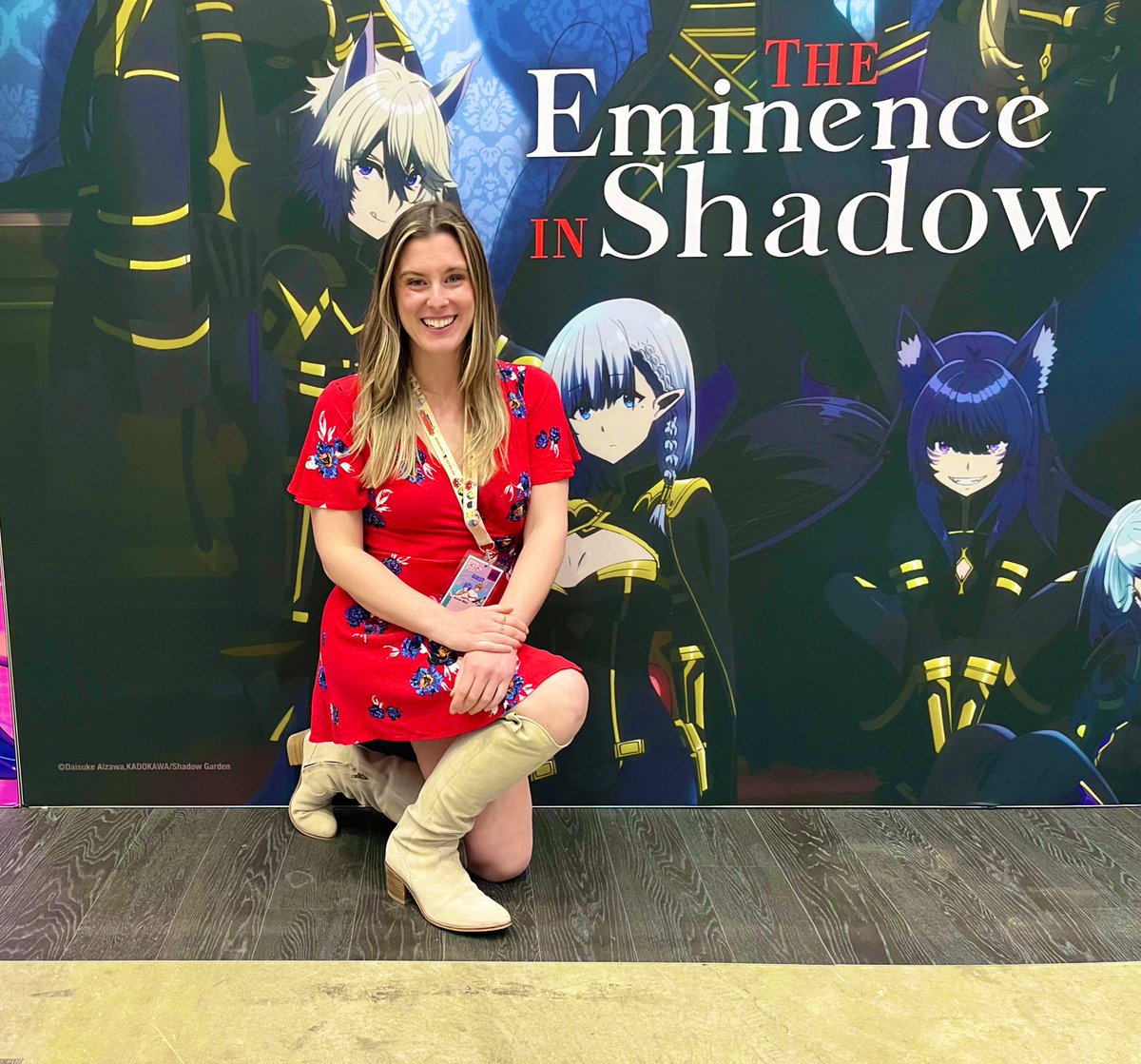 My girl Beta 😍😍😍 can’t wait to talk about my love for our show #eminenceinshadow at tomorrow’s panel! See you tomorrow #AnimeBoston23 @AnimeBoston @HIDIVEofficial