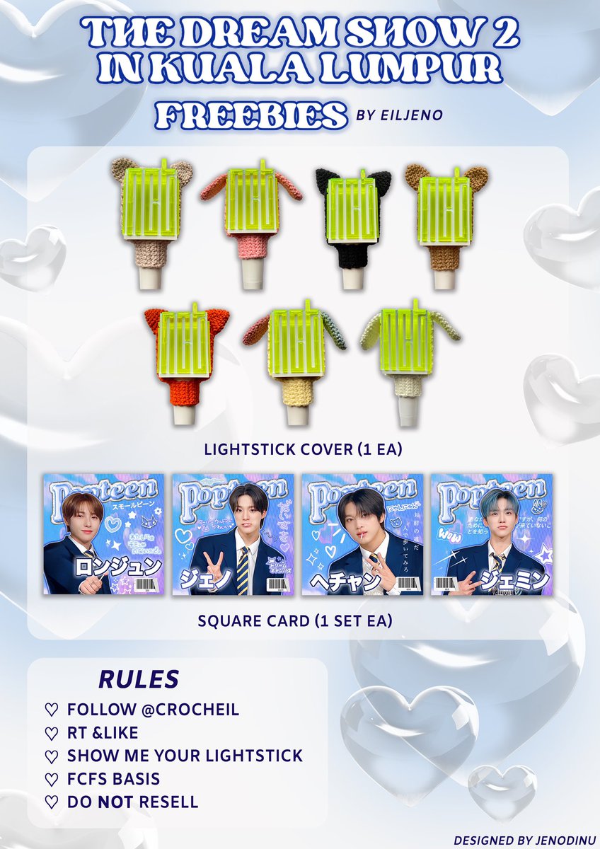 -`♡´- the dream show 2 freebies support by <a href="/eiljeno/">엘젠러</a> -`♡´-

📍 Axiata Arena, Bukit Jalil
🗓 20th May 2023
⏱️ TBA  

do follow the rules &amp; see you there!! 

#THEDREAMSHOW2inKL #TDS2inKL