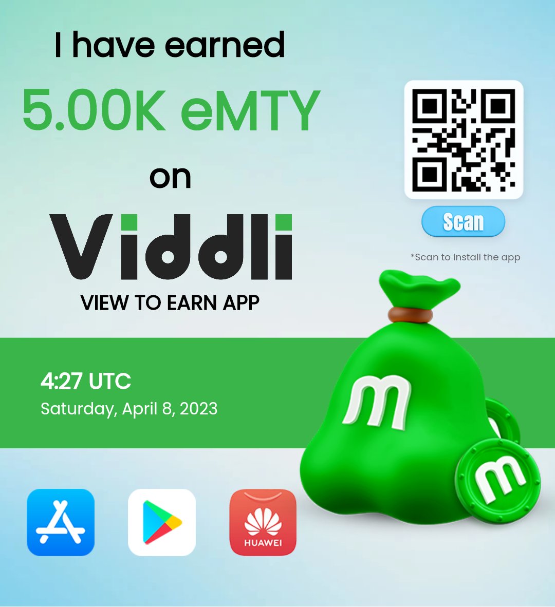 fighterop_'s tweet photo. I've earned 5.00K eMTY #crypto on this month from #viddli app. Install now at https://t.co/hMPLQep5Lm and join using my invitation code: l6XHuB
And join our telegram group - https://t.co/t02weSDBff https://t.co/F21QwvNleV