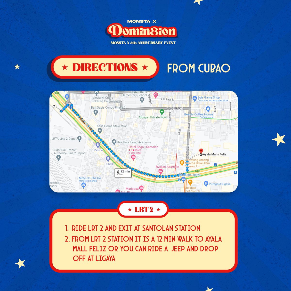 MonstaX_PH's tweet photo. 📌How to get to MONSTA X DOMIN8ION?

🎉 Monsta X 8th Anniversary celebration!🎊 

Please see directions below

Still have questions? Send us a DM
#MonstaXDomin8ion
#FanNightsAtAyalaMallsFeliz https://t.co/kZyiJgOiZE