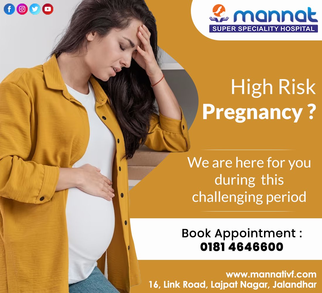 High Risk Pregnancy ?
We are here for you during this challenging period.

Book Appointment :
Call us at - 0181 4646600

#mannativf #highriskpregnancy #pregnancycare #parenthood #pregnancyjourney #momtobe #motherlycare #motherhood #bestcare #expertcare #jalandhar #punjab