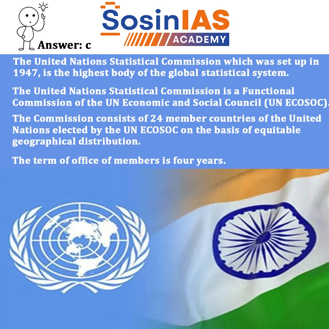 SosinIASAcademy's tweet photo. Swipe right 👉 for the Answer and explanation
For daily GS practice questions, do follow @SosinIASAcademy

#IASCoaching #IAS #UPSC #IASMotivation #IASAspirant #IASPreparation #UPSCIAS #IASAcademy #UPSCGuide #UPSCExam #IASAcademyinHyderabad #UPSCOnline #UPSCAspirants https://t.co/PDbSc7wc2S