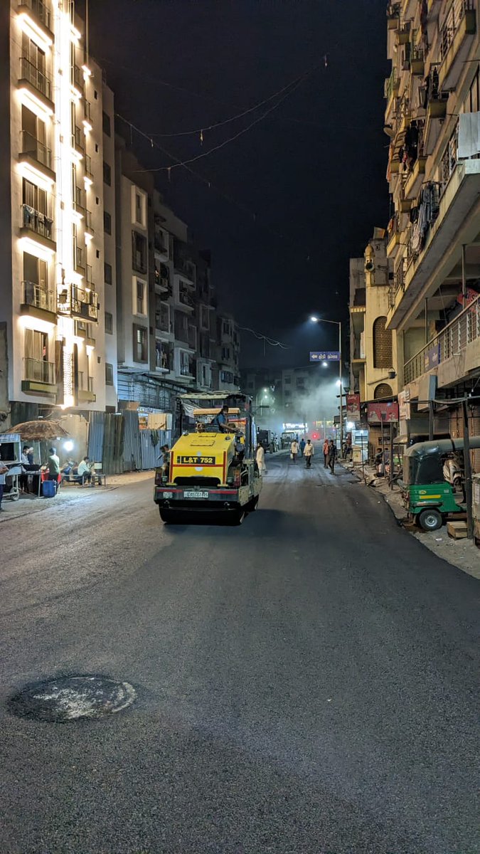 My Surat on Twitter "Central Zone Road recarpeting work at
