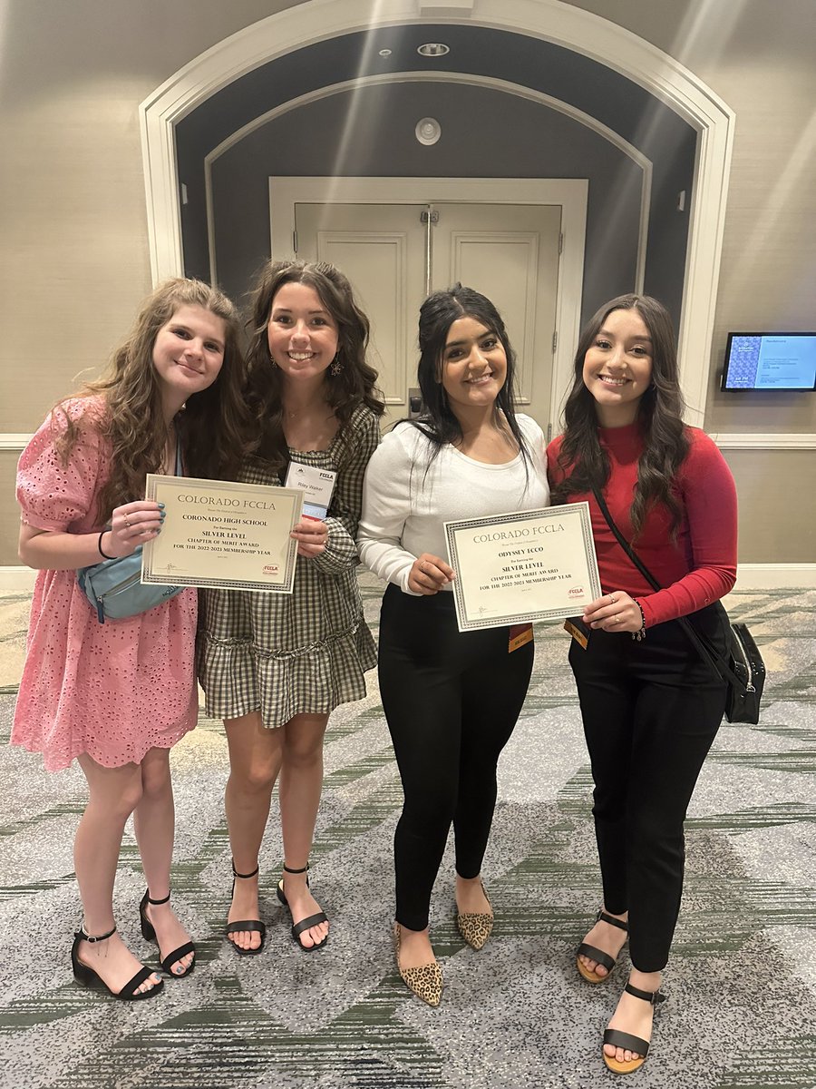 Congratulations <a href="/CoronadoFACS/">CoronadoFACS</a> and <a href="/Odyssey_ECCO/">Odyssey Early College and Career Options</a> for receiving the Chapter Merit award for your program of work activities. 🎉 <a href="/edupathwaysD11/">D11 Future Educator Pathway</a>
